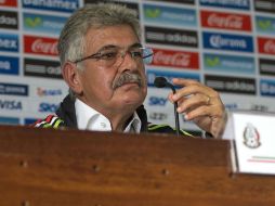 Ricardo Ferretti, durante la rueda de prensa en el Centro de Alto Rendimiento de la Federación Mexicana de Futbol. MEXSPORT / O. Aguilar