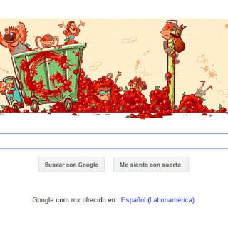 Google participa en la Tomatina con su 'doodle'