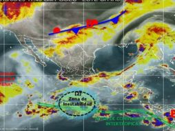 Este fenómeno tiene probabilidades de convertirse en ciclón tropical en los próximos cinco días. ESPECIAL / smn.cna.gob.mx