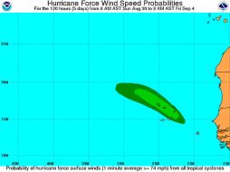 Se ha emitido un aviso de tormenta tropical para el archipiélago de Cabo Verde. ESPECIAL / nhc.noaa.gov