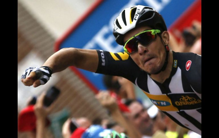 Kristian Sbaragli llega primero tras 146.6 kilómetros. EFE / J. Lizon