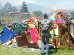 También son incinerados 404 gramos 240 miligramos de metanfetamina y siete gramos 960 miligramos de cocaína. TWITTER / @PGR_Mich