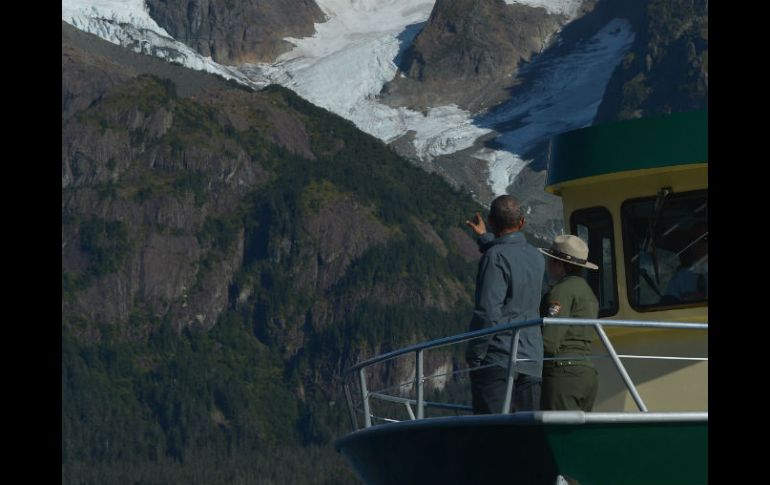 ‘Este es uno de los glaciares más estudiados por su accesibilidad’, dijo el presidente estadounidense. AFP / M. Ngan