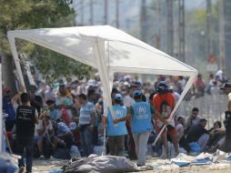 De acuerdo con la ACNUR, el plan de ayuda para los refugiados apenas cuenta con el 33 por ciento de los fondos necesarios. EFE / V. Xhemaj