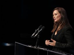 La tesorera de Estados Unidos, Rosie Ríos, durante su participación en el foro México Siglo XXI de la Fundación Telmex. EFE / A. Cruz