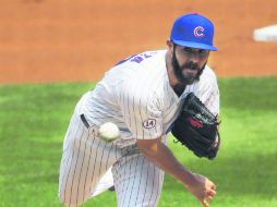 Jake Arrieta. El inicialista de los Cachorros de Chicago ayer ante los Diamondbacks de Arizona. AP / C. Arbogast