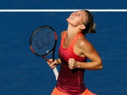 La rumana Simona Halep ha tenido su mejor actuación en el Abierto de Estados Unidos. EFE / J. Szenes