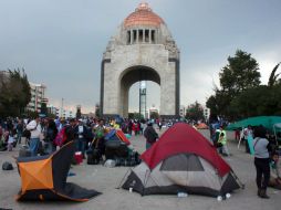 Maestros de la CNTE se instalaron en ese punto luego de ser desalojados del Zócalo en septiembre de 2013. NTX / ARCHIVO