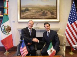 El gobernador Greg Abbott, aseguró que tiene las ''aspiraciones más altas'' para relacionarse y colaborar con México. FACEBOOK / Presidencia de la República