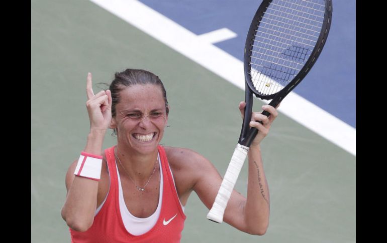 Vinci cuenta con cinco títulos de dobles en los Grand Slams, conquistados junto a su compatriota Sara Errani. EFE / A. Gombert