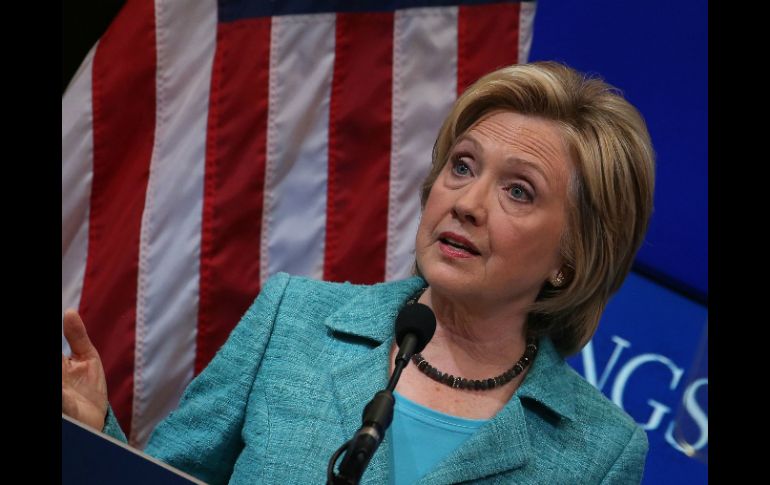 Clinton habló ante el centro de investigación Brookings Institution, en Washington. AP / M. Wilson