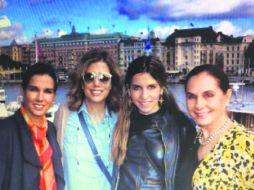 En los Nórdicos. Ma. José y Pita González con Majo Camarena y Lupita Silva. ESPECIAL / Cristina Santana de Silva