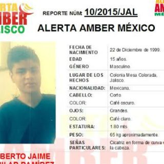 Activan Alerta Amber en Jalisco