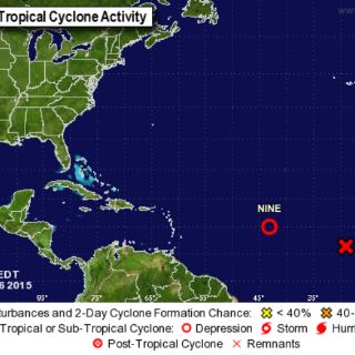 Novena depresión tropical se forma en el Atlántico