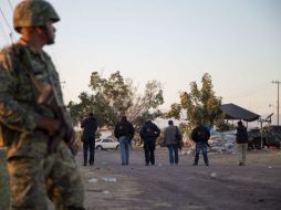 Personal del Ejército Mexicano, Marina y Policía Federal para contener cualquier otro hecho de violencia. EFE / ARCHIVO
