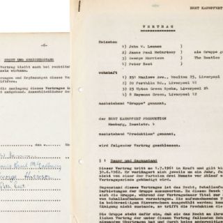 Venden primer contrato discográfico de los Beatles