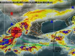 La zona de inestabilidad del Pacífico mantendrá potencial para desarrollo ciclónico en las próximas horas, al sur de Baja California. TWITTER / @conagua_clima