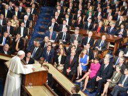 Es el primer Pontífice que interviene ante el Congreso estadounidense. AFP / P. Richards