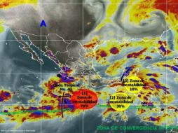 Se prevé potencial de lluvias intensas acompañadas de tormentas eléctricas en Veracruz, Chiapas, Guerrero, Tabasco y Oaxaca. TWITTER / @conagua_clima