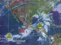 'Marty' podría convertirse en huracán categoría I en las próximas horas. TWITTER / @conagua_clima