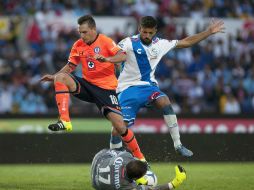 Acción del partido entre Cruz Azul y Puebla en el estadio Universitario BUAP. MEXSPORT / J. Ramírez