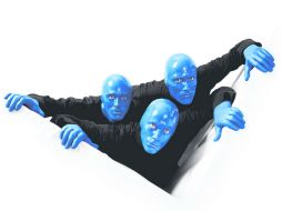 lue Man Group prometen sorprender en el escenario del Diana. ESPECIAL / Blue Man Group