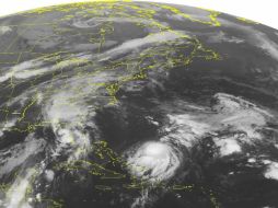 El cono de trayectoria de la tormenta puede afectar la costa atlántica en Carolina del Norte y Virginia el próximo fin de semana. AP /