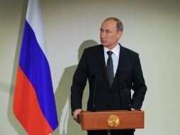 Vladimir Putin invita a más países a sumarse al centro de intercambio de información para la lucha contra grupos yihadistas. EFE / M. Klimentiev