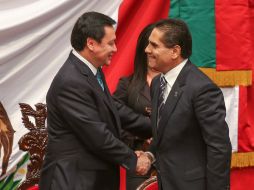 Osorio Chong asistió a la toma de protesta de Silvano Aureoles como gobernador de Michoacán. NTX / G. Salas