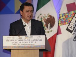 Osorio Chong durante la inauguración de la VII Asamblea Plenaria de la Conferencia Permanente de Congresos Locales. NTX / C. Pacheco