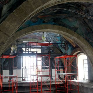 Comienza intervención en murales de José Clemente Orozco