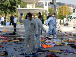 Ningún grupo extremista ha reivindicado la responsabilidad del atentado durante una manifestación por la paz en Ankara. AP / B. Ozbilici