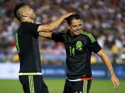 El gol de Hernández asistido por Peralta llegó al minuto  9. MEXSPORT / D. Leah