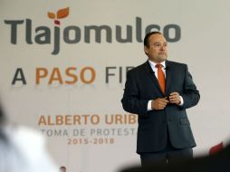 Alberto Uribe durante su toma de protesta. EL INFORMADOR / M. Vargas