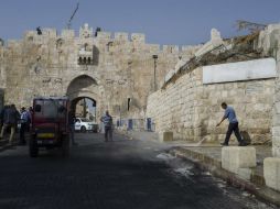 El ataque sucedió en la Puerta de los Leones. EFE / N. Fenton