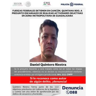 Detienen a jefe de plaza del cártel Nueva Generación