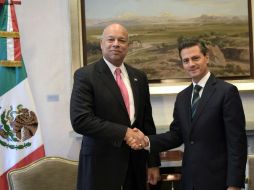 Johnson  y Peña Nieto ya conversaron sobre iniciativas de cooperación fronteriza el pasado diciembre. EFE / ARCHIVO