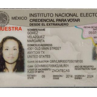 El INE avala nuevo modelo de credencial para votar en el extranjero