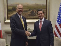 Johnson sostuvo un encuentro con el Presidente Enrique Peña Nieto ayer miércoles. EFE / Presidencia