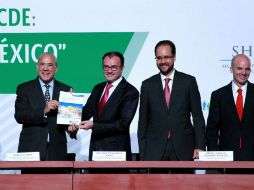 Este jueves, el titular de la OCDE y el secretario de Hacienda presentan un estudio sobre el sistema de pensiones en México. NTX / J. Pazos