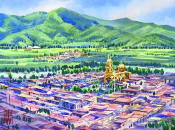 El centro de Tamazula de Gordiano está en su plaza, rodeada por el Palacio Municipal y la iglesia principal. EL INFORMADOR /