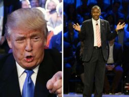 Donald Trump y Ben Carson, encabezan la contienda del partido republicano. AP / ARCHIVO