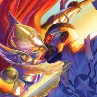 El beso de Thor y Capitán América