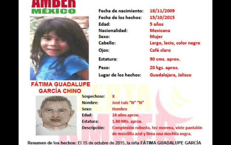 Se considea que la integridad de la menor puede estar en riesgo. ESPECIAL /