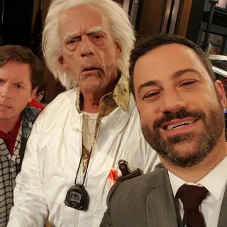 Marty y 'El Doc' llegan al futuro con Jimmy Kimmel