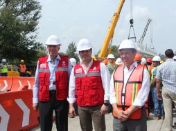 El recorrido lo realizaron en avenida Revolución donde se colocó una cuarta trabe. EL INFORMADOR / A. Hinojosa