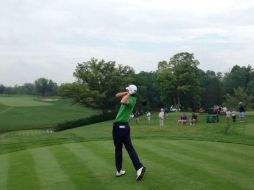 Los golfistas aztecas consiguieron cuatro 'birdies' y un águila casi al finalizar el recorrido. TWITTER / carlosortizgolf