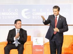 El gobernador de Jalisco, Aristóteles Sandoval, acompañó al Presidente de México durante su participación en la Cumbre de Negocios. EL INFORMADOR / P. Franco