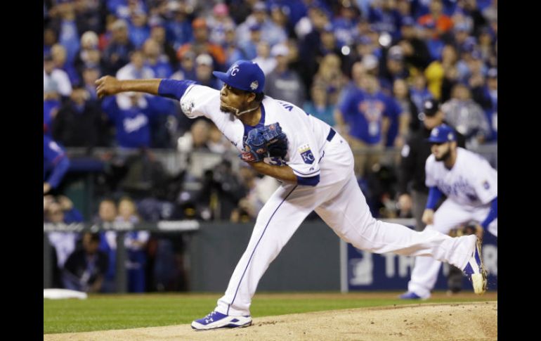 Su lanzamiento inicial contra el primer bate de los Mets Curtis Granderson fue un strike cantado. AP / D. Phillip