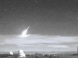 El impacto se realizó a una velocidad de 100 mil kmh a una altitud de 100 km sobre el mar Mediterráneo. ESPECIAL / Observatorio Calar Alto